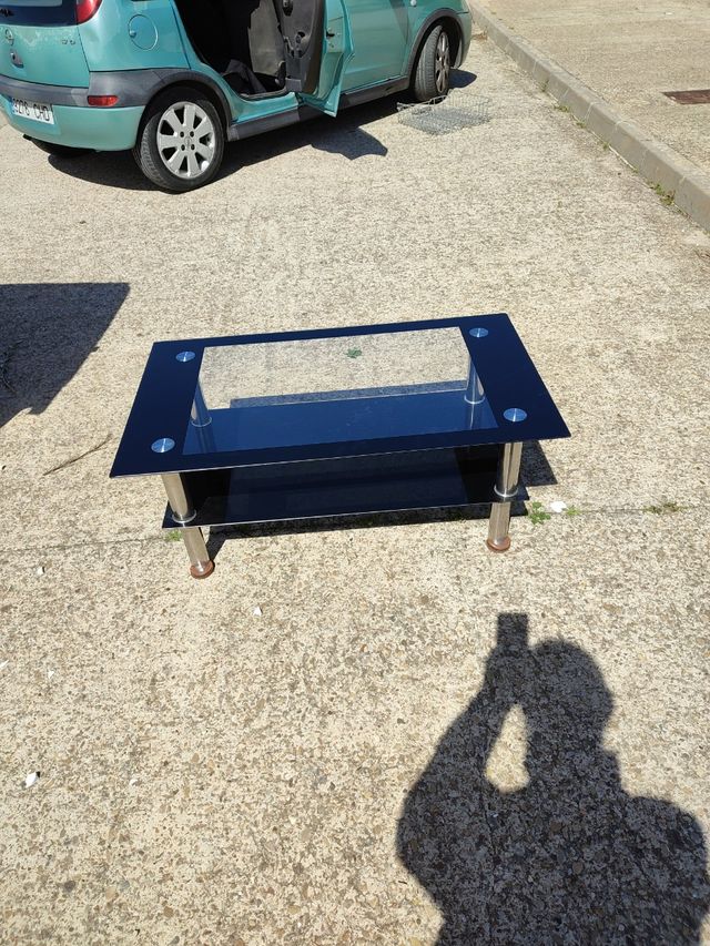 Mesa baja salón vidrio 