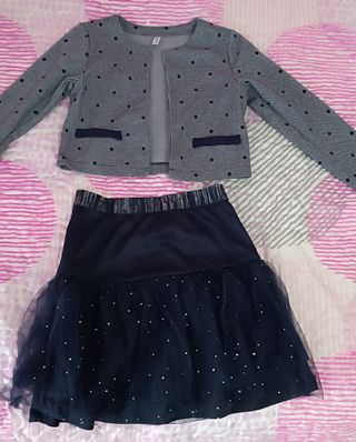 Completo elegante bambina 116 cm