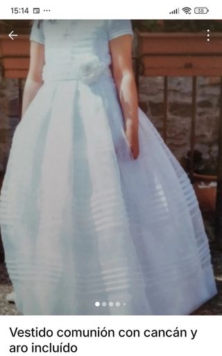 Vestido comunión, talla 10, cancán incluído, nuevo