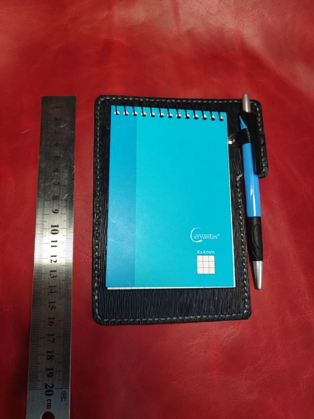 Porta notas nevera cuero