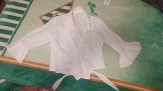 Traje de Flamenca Blanco y Rojo