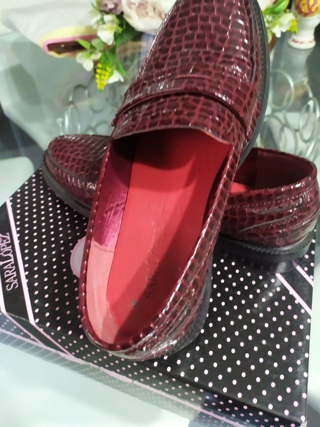 Mocassini donna in pelle martellata