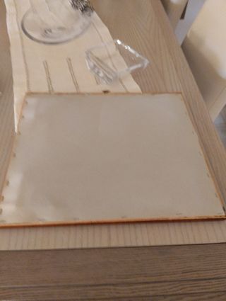 Quadro con tela dipinta. Vintage