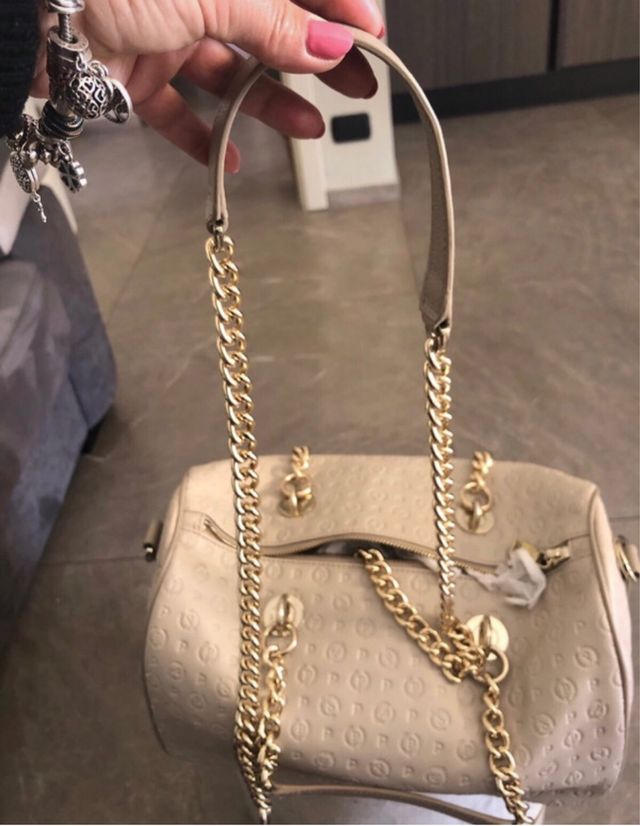 Borsa in pelle pollini beage 