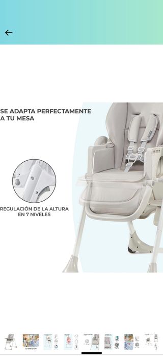 Trona ajustable y plegable bebé