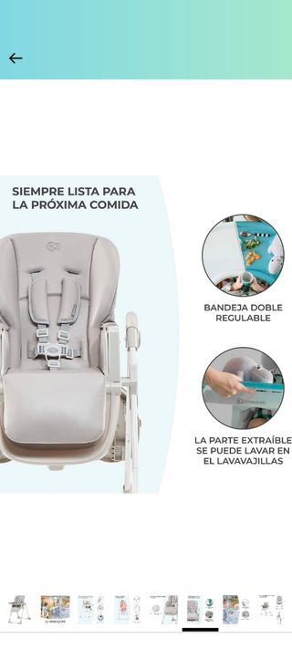 Trona ajustable y plegable bebé