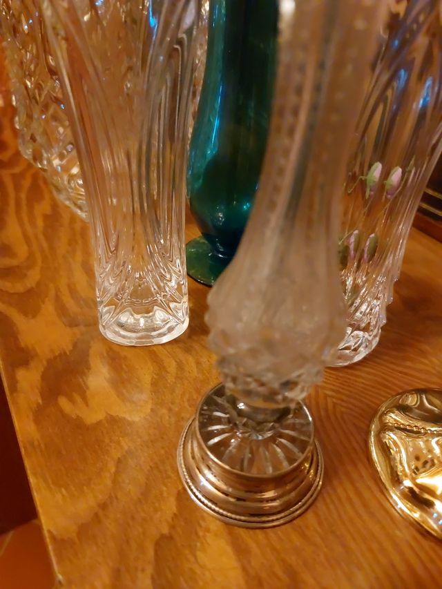 LOTE DE 6 JARRONES (CRISTAL ARQUES)