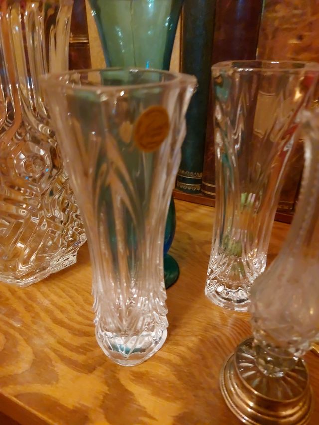 LOTE DE 6 JARRONES (CRISTAL ARQUES)