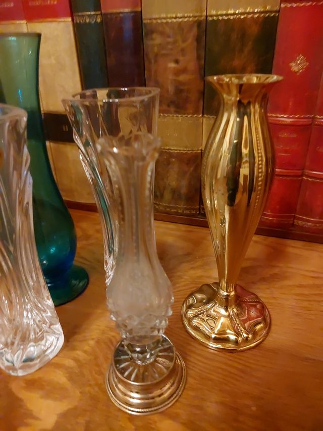 LOTE DE 6 JARRONES (CRISTAL ARQUES)