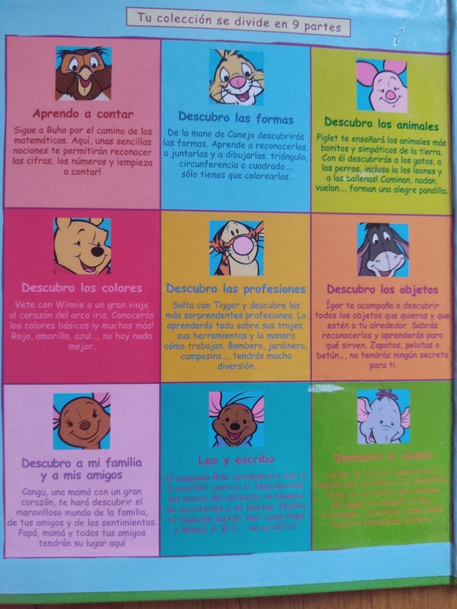 Winnie de Pooh:libro,fichas,dominó, peluches....