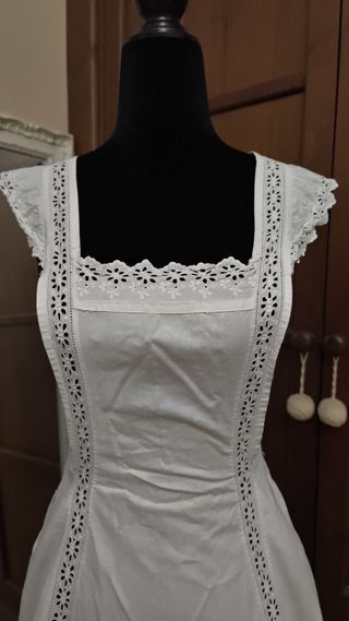 🍓 Antiquísimo delantal. Vestido antiguo