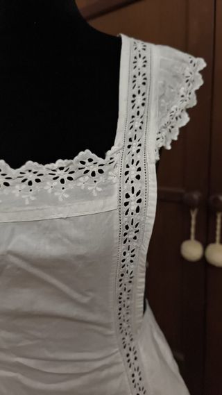 🍓 Antiquísimo delantal. Vestido antiguo