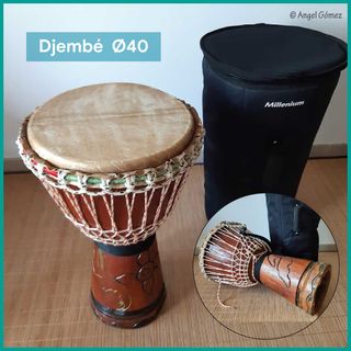 Djembe africano artesano (40x63 cm)