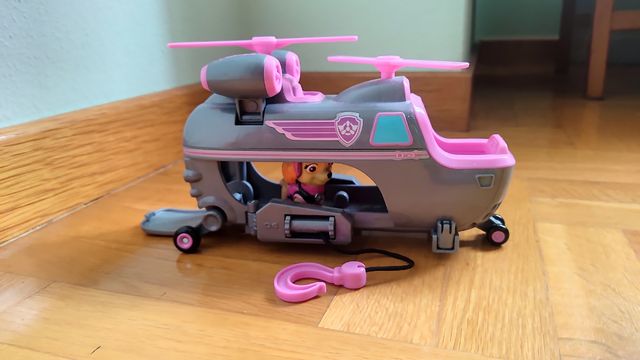 Helicóptero Skype patrulla canina/camión bomberos