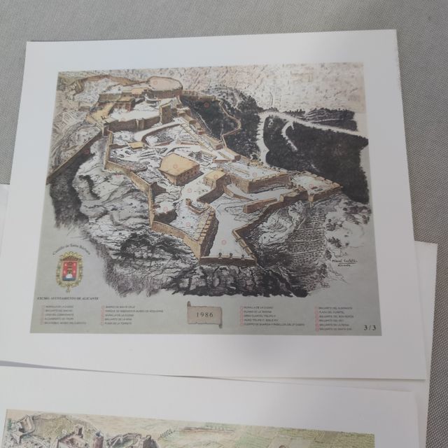 Láminas del Castillo de Santa Bárbara