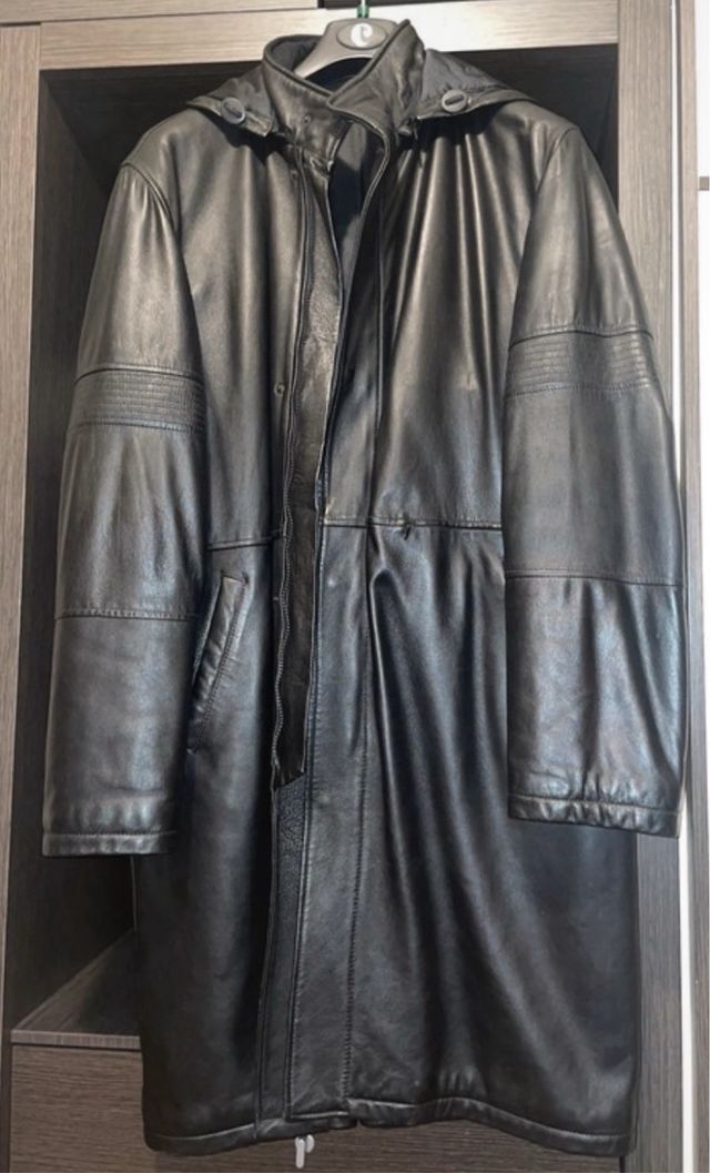 Giacca di pelle nera vintage