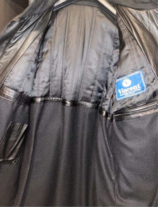 Giacca di pelle nera vintage