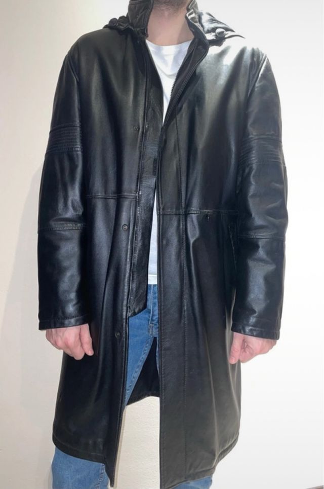 Giacca di pelle nera vintage