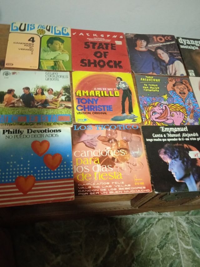 Lote de 15 discos singles de vinilo