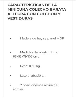 Cuna Colecho Allegra 5 en 1