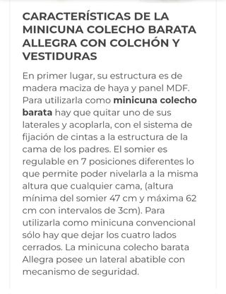Cuna Colecho Allegra 5 en 1