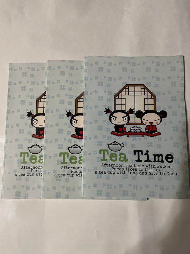 3 libretas A5 de 2 rayas PUCCAS “TEA TIME”