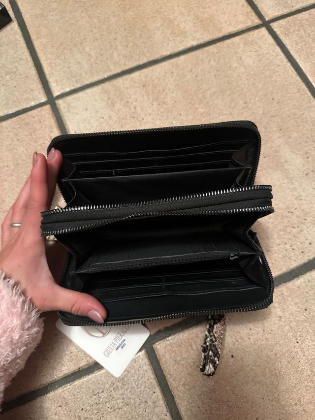 Porta portafoglio donna pitone finto