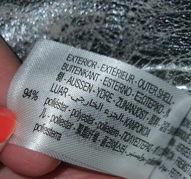 Cazadora Biker metalizada zada.