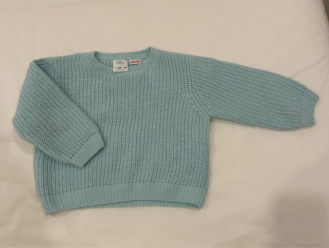 Jersey primavera niña 2-3 años verde agua