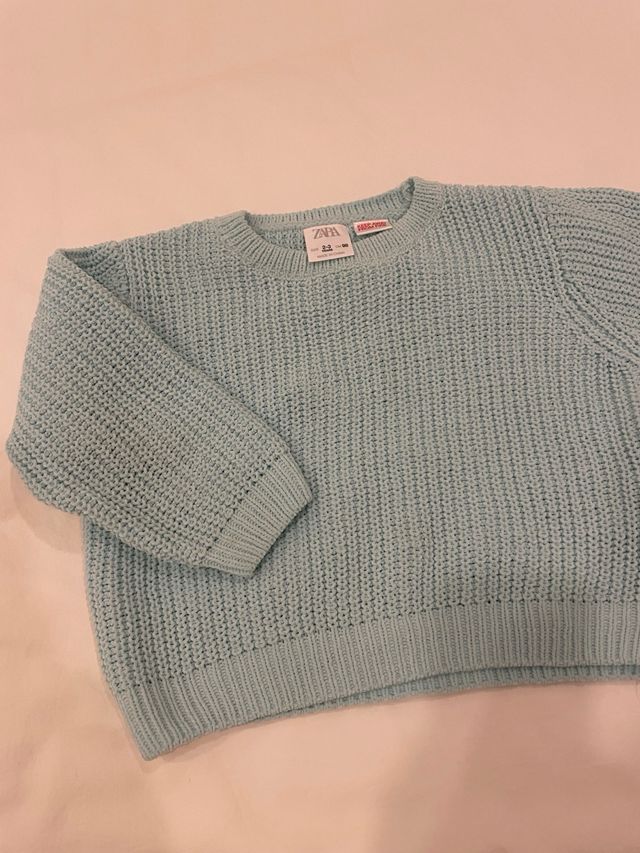 Jersey primavera niña 2-3 años verde agua