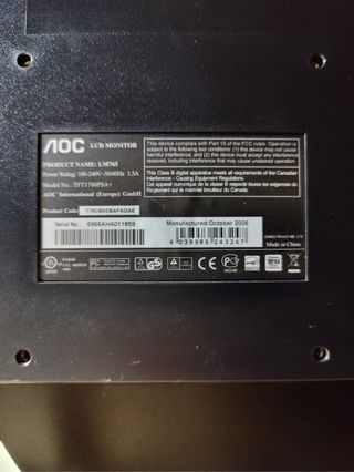 Monitor AOC 15'5 pulgadas