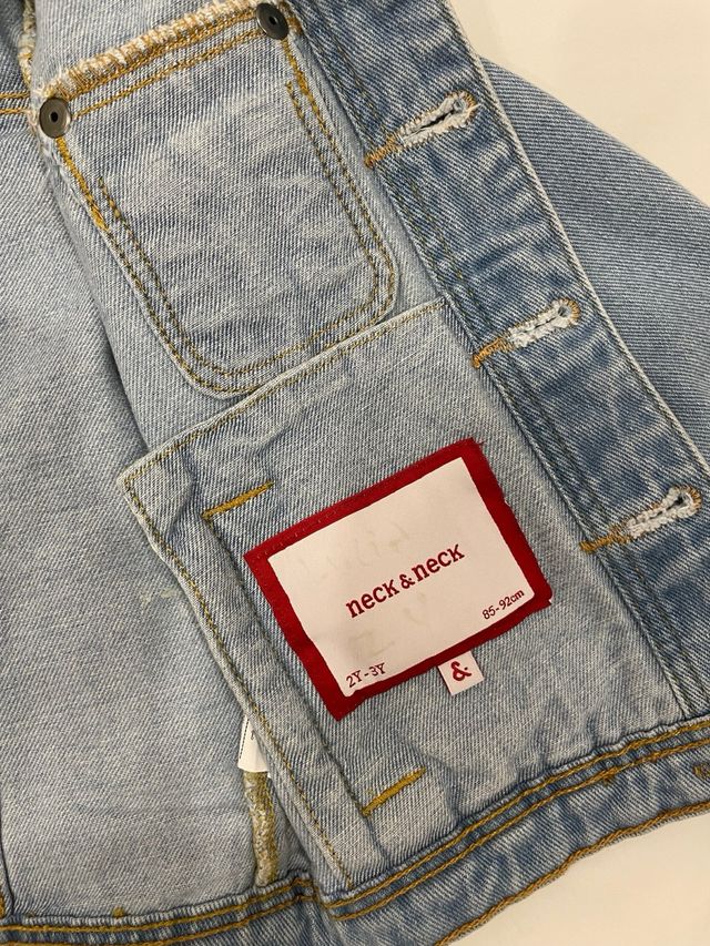 Chaqueta vaquera niña 2-3 años color medio