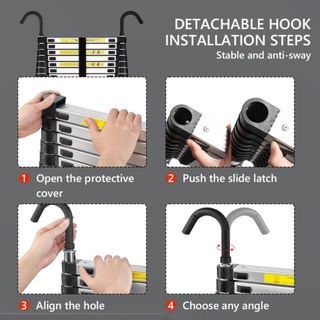 Escalera Plegable Aluminio Telescopica extensible