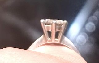 Solitario de plata de Ley y circonita 