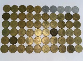 COLECCIÓN 60 MONEDAS 1 PESETA FRANCO ESPAÑA