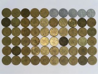 COLECCIÓN 60 MONEDAS 1 PESETA FRANCO ESPAÑA