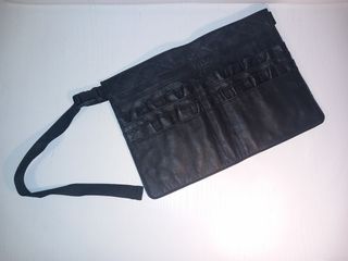 Manta pinceles maquillador cuero auténtico