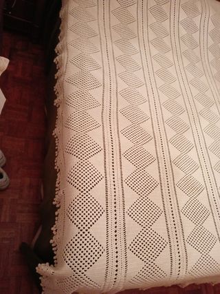 Colcha  artesanal vintage 1'35 - 1'05 - 90