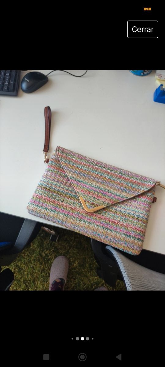 Bolso / cartera de mano multicolor 