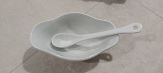 Set condimento ceramica bianca