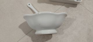 Set condimento ceramica bianca