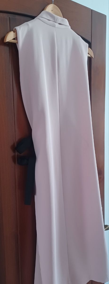 Vestido ajustable lazos rosa y negro