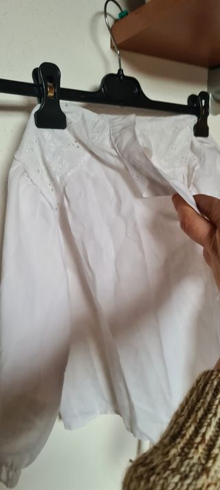 Camicia vintage bianca bambina 4-6 anni