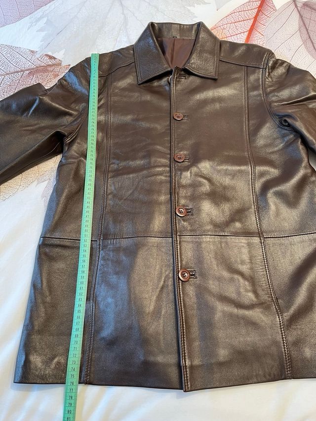 Cazadora cuero marron