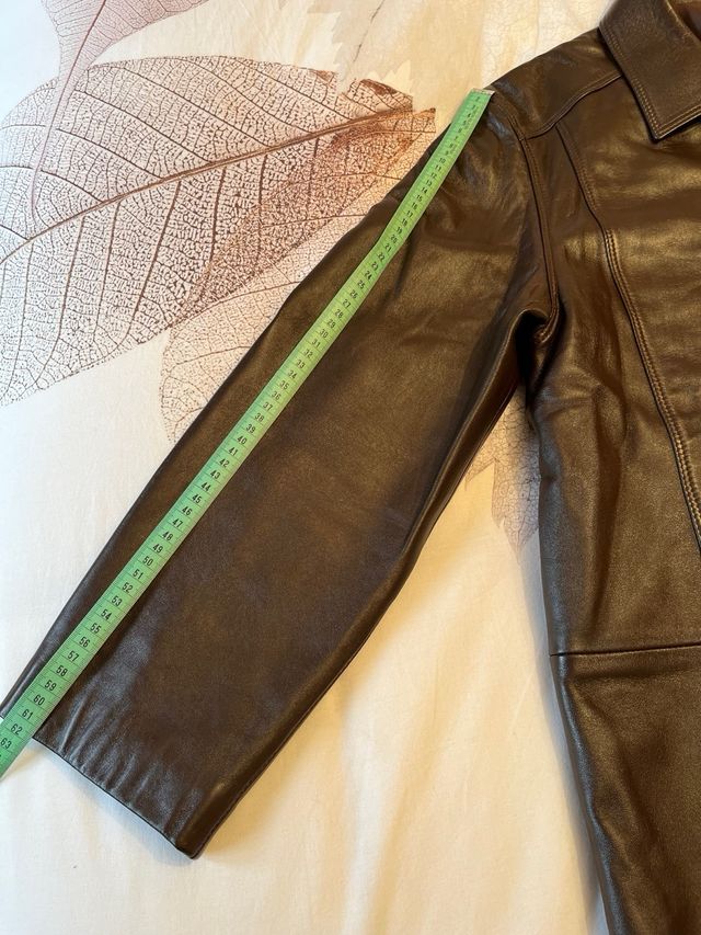 Cazadora cuero marron