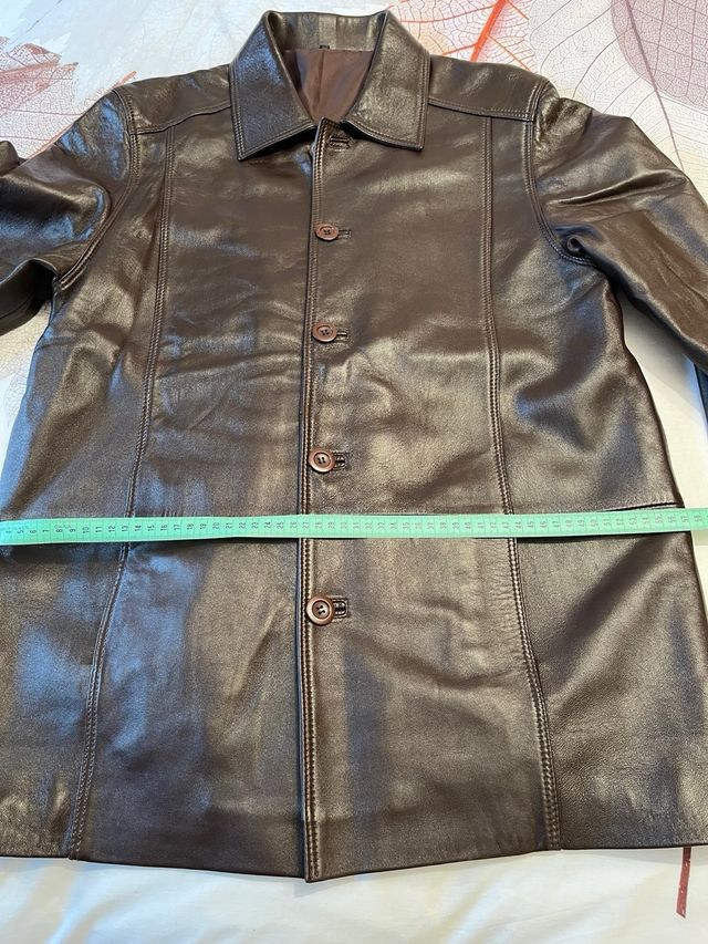 Cazadora cuero marron
