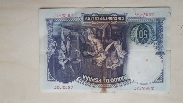 billete 50 pestas sin series 25 de abril  1931