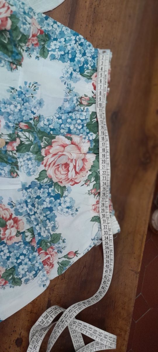 Gonna cotone fantasia fiori campagna