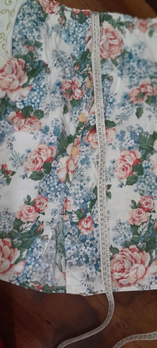 Gonna cotone fantasia fiori campagna