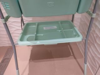Bañera infantil verde cambiador
